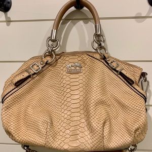 Authentic Coach reptile skin handbag